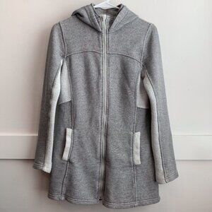 Mondetta Gray & White Cotton Long Jacket